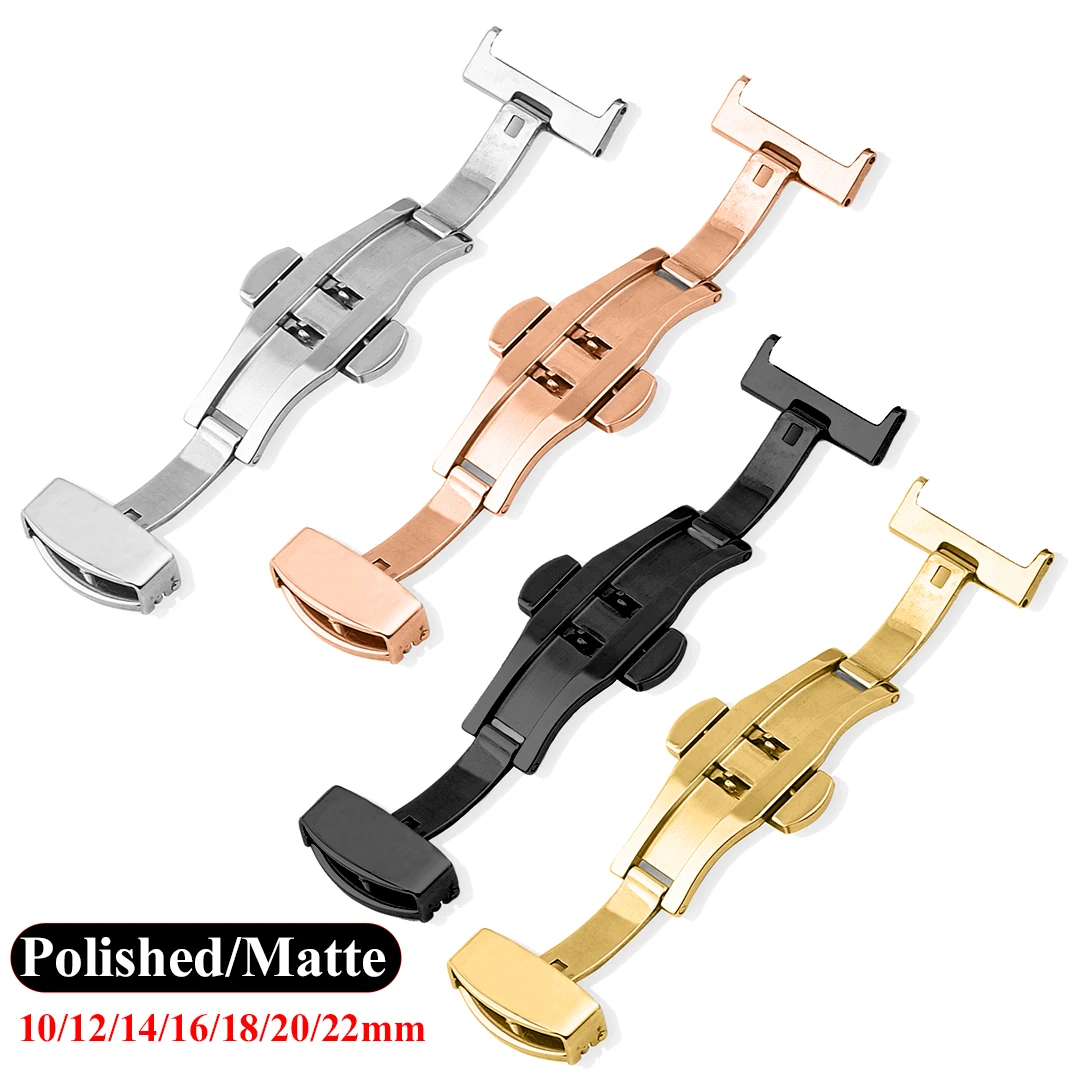 Butterfly Clasp Deployant - Stainless Steel Butterfly Fold Watch Buckle