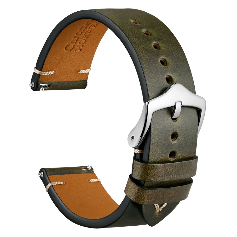 Suede Strap Watch - WOCCI Oil Wax Leather Watch Straps