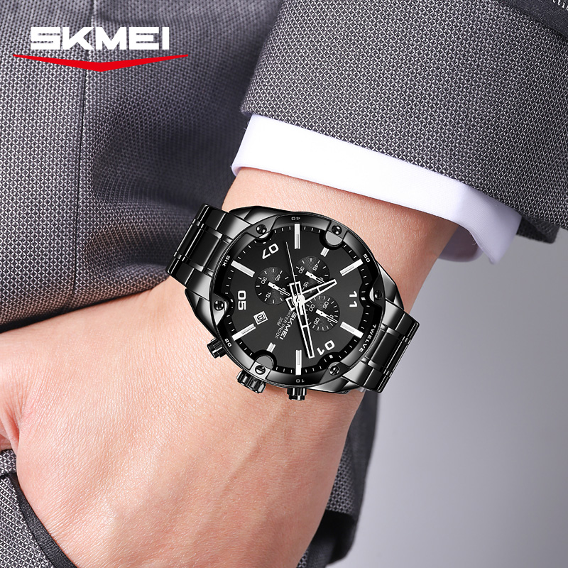 SKMEI 9387 Fashion Calendar Ch - огляд і ціна Suede Strap Watch