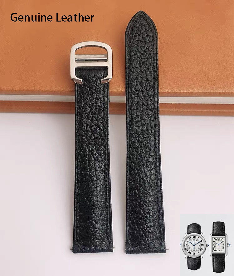 Genuine Leather Watch Strap Su - огляд і ціна Cartier Watch Tank