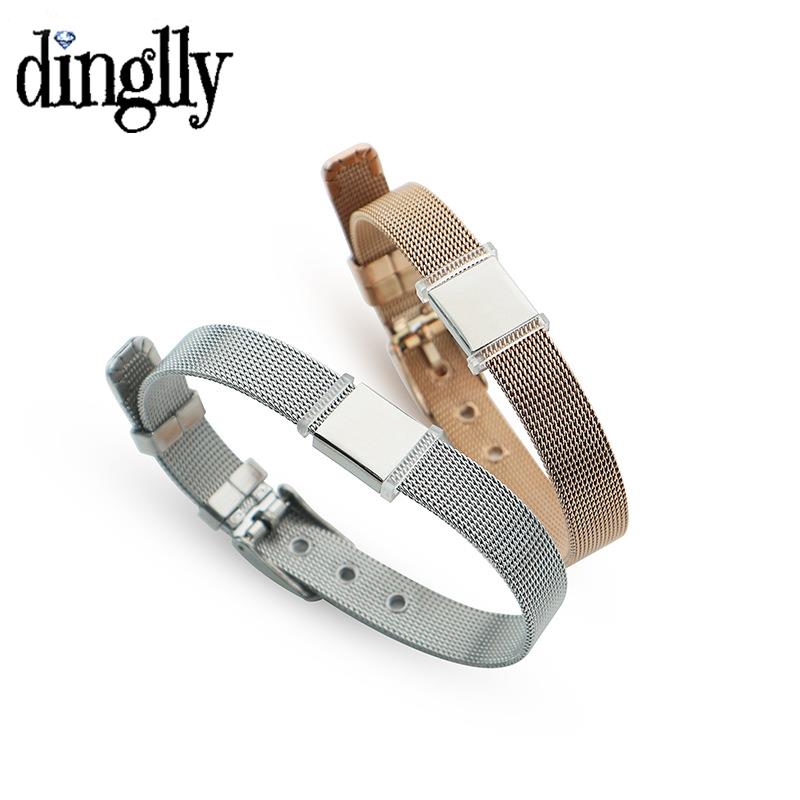 DINGLLY 10mm High Quality Stai - огляд і ціна Mesh Strap Metal