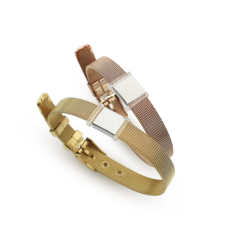 DINGLLY 10mm High Quality Stai - огляд і ціна Mesh Strap Metal