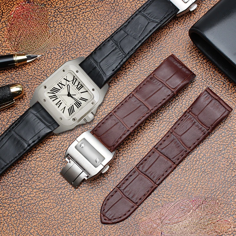Genuine Leather Watchband for  - огляд і ціна Cartier Watch Tank