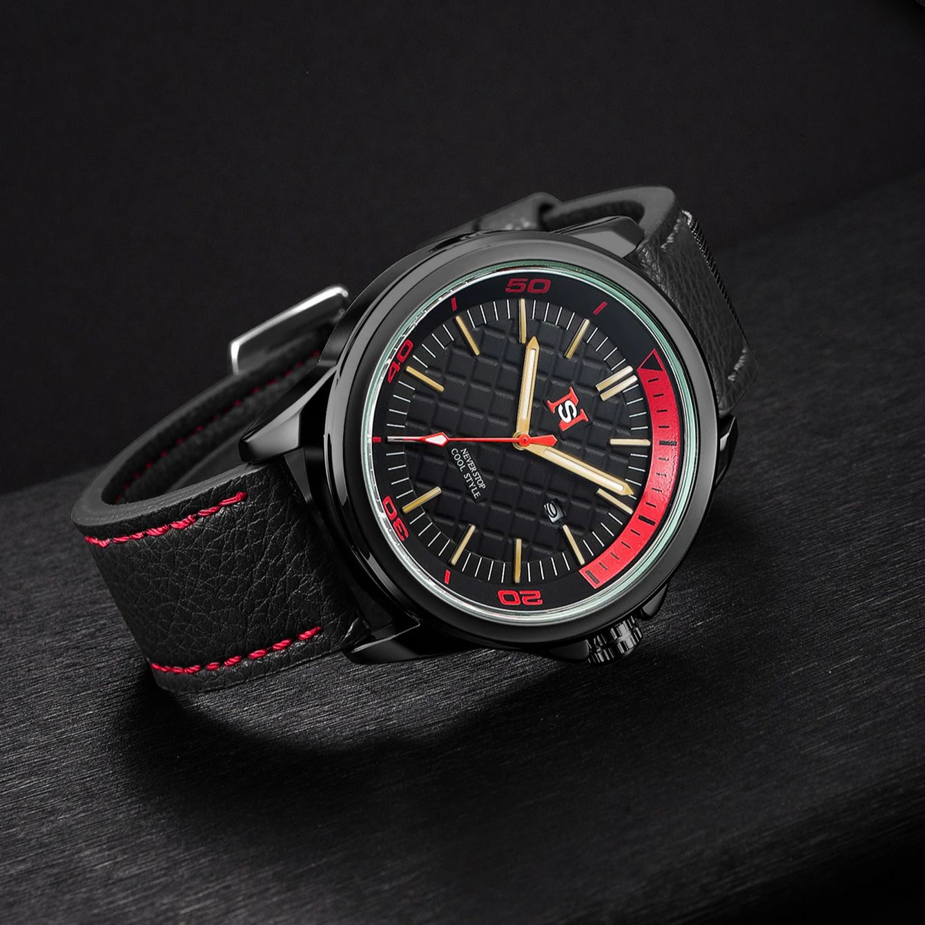 NS Simple Fashion men watch Ou - огляд і ціна Suede Strap Watch
