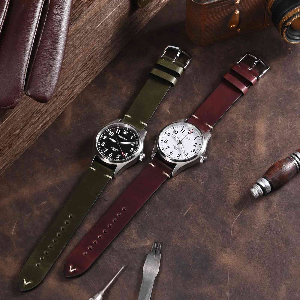 WOCCI Oil Wax Leather Watch St - огляд і ціна Suede Strap Watch